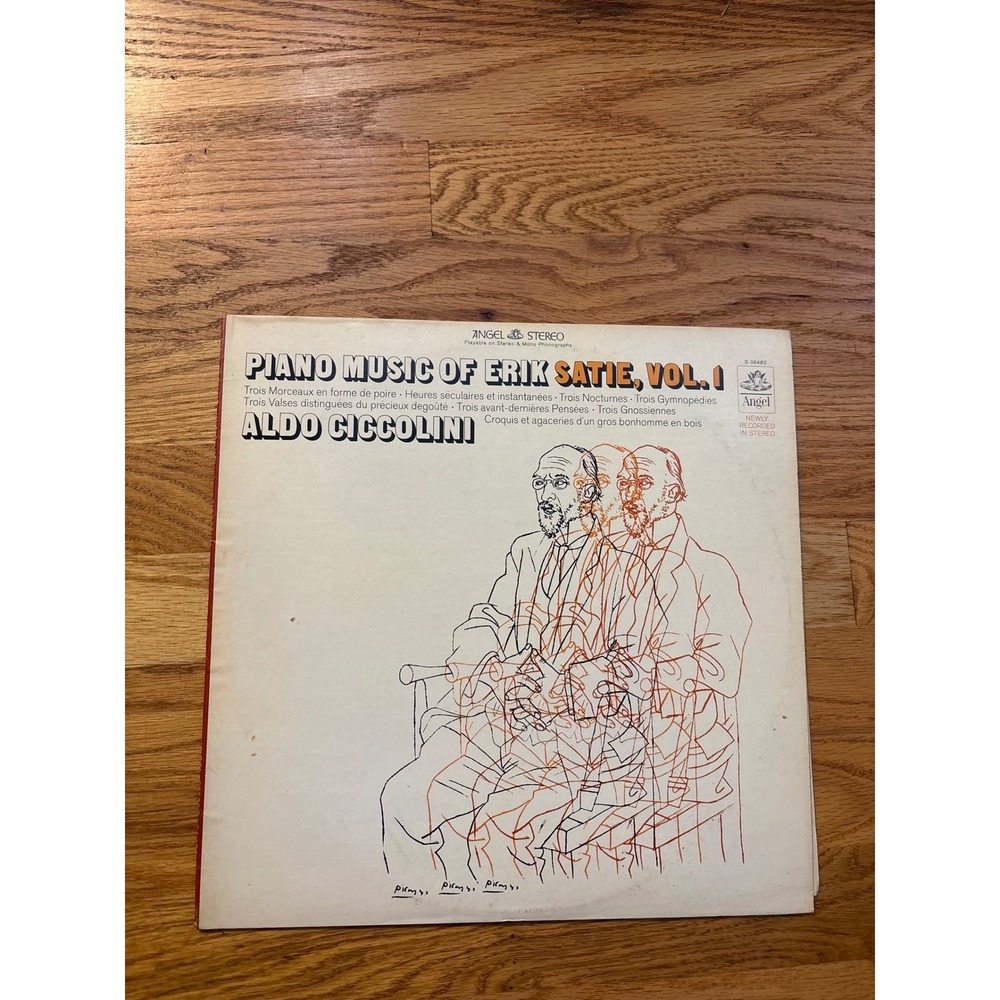 Angel Records Erik Satie Piano Music Vol 1 Aldo Ciccolini Vinyl LP Record